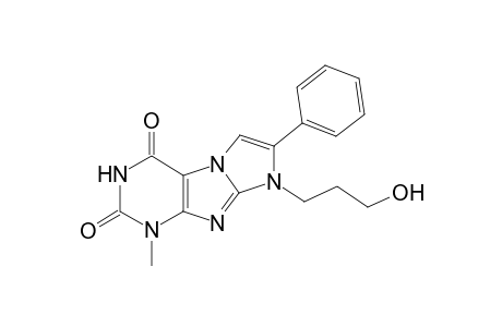 4-Methyl-6-(3-oxidanylpropyl)-7-phenyl-purino[7,8-a]imidazole-1,3-dione