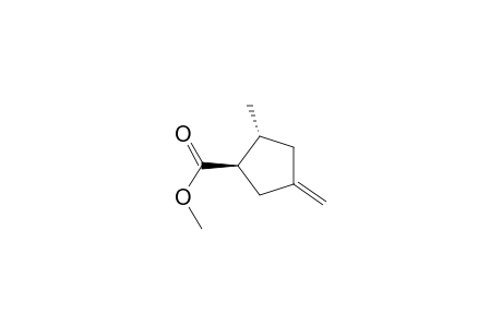 Cyclopentanecarboxylic acid, 2-methyl-4-methylene-, methyl ester, trans-