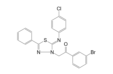 1-(3-bromophenyl)-2-((2Z)-2-[(4-chlorophenyl)imino]-5-phenyl-1,3,4-thiadiazol-3(2H)-yl)ethanone