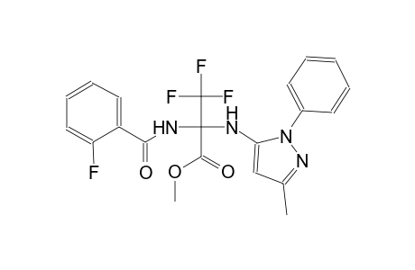 3,3,3-Trifluoro-2-(2-fluoro-benzoylamino)-2-(5-methyl-2-phenyl-2H-pyrazol-3-ylamino)-propionic acid methyl ester