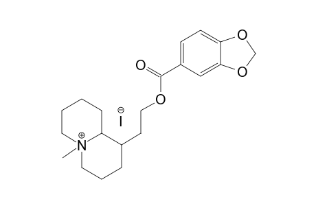 1-[2-(benzo[1,3]dioxole-5-carbonyloxy)-ethyl]-5-methyl-octahydro-quinolizinium iodide