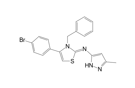 (Z)-N-[3-Benzyl-4-(4-bromophenyl)thiazol-2(3H)-ylidene]-3-methyl-1H-pyrazol-5-amine