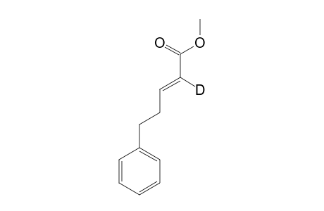 Methyl 2-deuterio-5-phenyl-2(E)-pentenoate