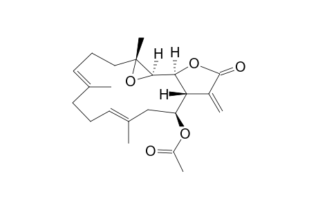 Oxireno[13,14]cyclotetradeca[1,2-b]furan-13(1aH)-one, 11-(acetyloxy)-2,3,6,7,10,11,11a,12,14a,14b-decahydro-1a,5,9-trimethy l-12-methylene-, [1aR-(1aR*,4E,8E,11S*,11aR*,14aS*,14bR*)]-