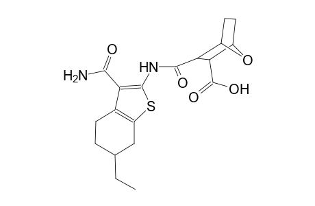 3-({[3-(aminocarbonyl)-6-ethyl-4,5,6,7-tetrahydro-1-benzothien-2-yl]amino}carbonyl)-7-oxabicyclo[2.2.1]heptane-2-carboxylic acid