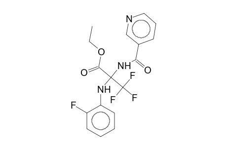 Ethyl 3,3,3-trifluoro-2-(2-fluoroanilino)-2-[(3-pyridinylcarbonyl)amino]propanoate