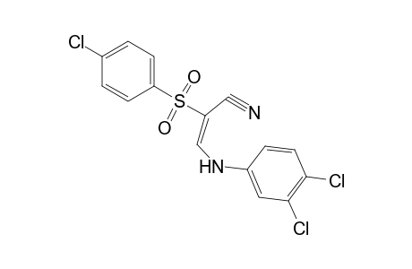 (E)-2-(4-chlorophenyl)sulfonyl-3-(3,4-dichloroanilino)-2-propenenitrile