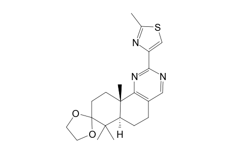 (6'aR,10'aS)-7',7',10'a-trimethyl-2'-(2-methylthiazol-4-yl)spiro[1,3-dioxolane-2,8'-6,6a,9,10-tetrahydro-5H-benzo[h]quinazoline]