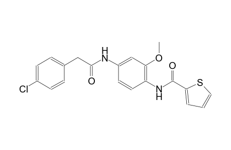 N-(4-{[(4-chlorophenyl)acetyl]amino}-2-methoxyphenyl)-2-thiophenecarboxamide