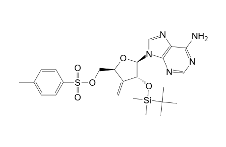 9-(2-O-(tert-Butyldimethylsilyl)-3-deoxy-3-methylene-.5-O-(p-toluenesulfonyl)-beta.D-erythro-pentofuranosyl)adenine