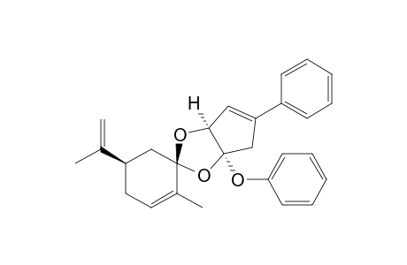 (1S,3'aR,5R,6'aS)-3'a,6'a-Dihydro-5-isopropenyl-2-methyl-3'a-phenoxy-5'-phenylspiro[cyclohex-2-ene-1,2'-[4H]cyclopenta[1,3]dioxole]