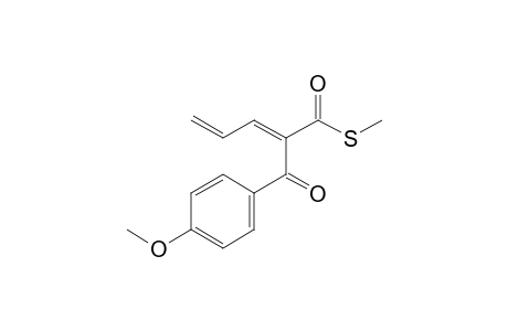 (2E)-2-p-anisoylpenta-2,4-dienethioic acid S-methyl ester