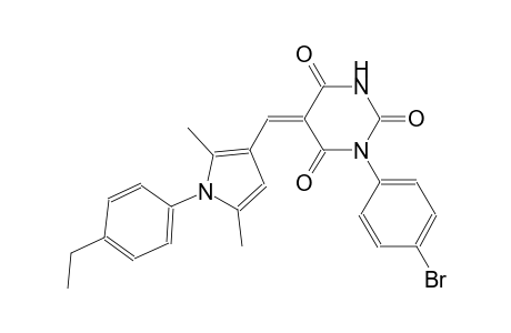 (5Z)-1-(4-bromophenyl)-5-{[1-(4-ethylphenyl)-2,5-dimethyl-1H-pyrrol-3-yl]methylene}-2,4,6(1H,3H,5H)-pyrimidinetrione