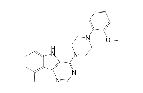 4-[4-(2-methoxyphenyl)-1-piperazinyl]-9-methyl-5H-pyrimido[5,4-b]indole