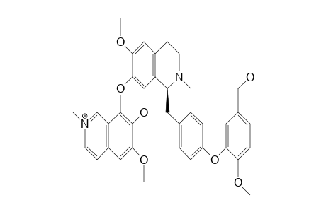 6-methoxy-8-[[(1S)-6-methoxy-1-[4-(2-methoxy-5-methylol-phenoxy)benzyl]-2-methyl-3,4-dihydro-1H-isoquinolin-7-yl]oxy]-2-methyl-isoquinolin-2-ium-7-ol