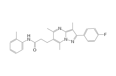 pyrazolo[1,5-a]pyrimidine-6-propanamide, 2-(4-fluorophenyl)-3,5,7-trimethyl-N-(2-methylphenyl)-