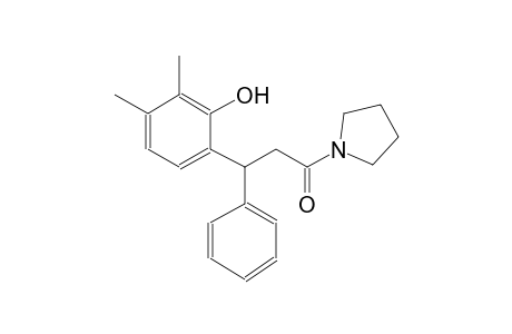 2,3-dimethyl-6-[3-oxo-1-phenyl-3-(1-pyrrolidinyl)propyl]phenol