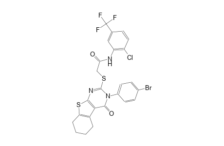 2-{[3-(4-bromophenyl)-4-oxo-3,4,5,6,7,8-hexahydro[1]benzothieno[2,3-d]pyrimidin-2-yl]sulfanyl}-N-[2-chloro-5-(trifluoromethyl)phenyl]acetamide