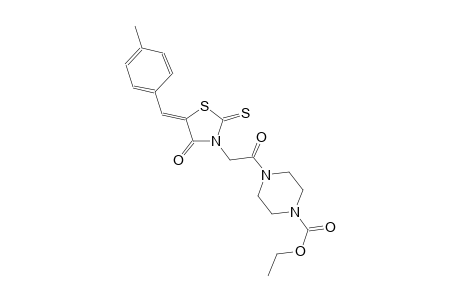 1-piperazinecarboxylic acid, 4-[[(5Z)-5-[(4-methylphenyl)methylene]-4-oxo-2-thioxothiazolidinyl]acetyl]-, ethyl ester