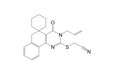 2-((3-allyl-4-oxo-4,6-dihydro-3H-spiro[benzo[h]quinazoline-5,1'-cyclohexan]-2-yl)thio)acetonitrile