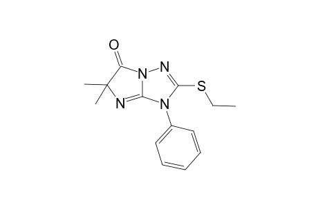 2-(ethylthio)-5,5-dimethyl-3-phenyl-6-imidazo[1,2-b][1,2,4]triazolone