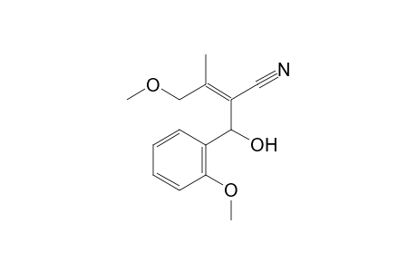 (Z)-2-(Hydroxy(2-methoxyphenyl)methyl)-4-methoxy-3-methylbut-2-enenitrile