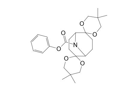 Dispiro[1,3-dioxane-2,2'-[9]azabicyclo[3.3.1]nonane-6',2''-[1,3]dioxane]-9'-carboxylic acid, 5,5,5'',5''-tetramethyl-, phenyl ester, (.+-.)-