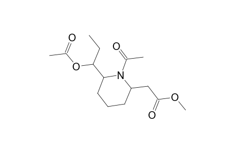 2-Piperidineacetic acid, 1-acetyl-6-[1-(acetyloxy)propyl]-, methyl ester