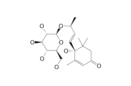 6-HYDROXY-3-OXO-ALPHA-IONOL-9-O-BETA-D-GLUCOPYRANOSIDE