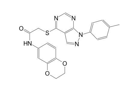 N-(2,3-dihydro-1,4-benzodioxin-6-yl)-2-{[1-(4-methylphenyl)-1H-pyrazolo[3,4-d]pyrimidin-4-yl]sulfanyl}acetamide