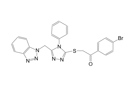 2-{[5-(1H-1,2,3-benzotriazol-1-ylmethyl)-4-phenyl-4H-1,2,4-triazol-3-yl]sulfanyl}-1-(4-bromophenyl)ethanone