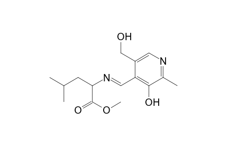 DL-Leucine, N-[[3-hydroxy-5-(hydroxymethyl)-2-methyl-4-pyridinyl]methylene]-, methyl ester, (E)-