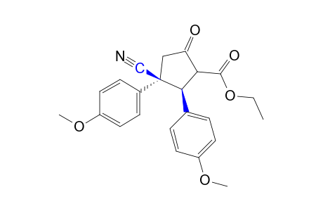 2,3-trans-bis(p-methoxyphenyl)-3-cyano-5-oxocyclopentanecarboxylic acid, ethyl ester
