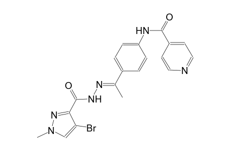 N-(4-{(1E)-N-[(4-bromo-1-methyl-1H-pyrazol-3-yl)carbonyl]ethanehydrazonoyl}phenyl)isonicotinamide