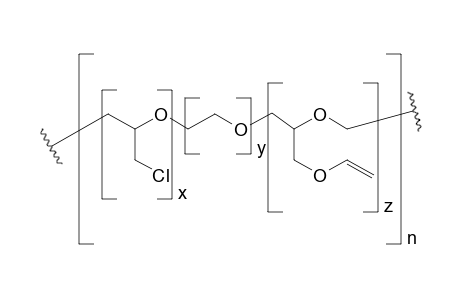 Poly(epichloridrin-stat-ethylene oxyde-stat-allyl glycidyl ether) cross-linked