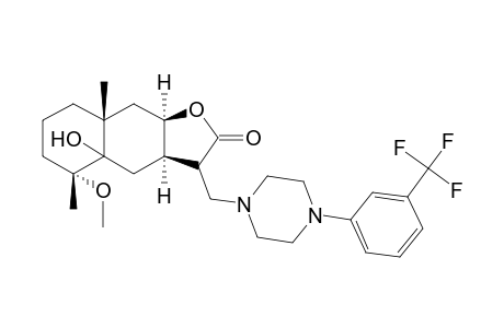 (3aR,5R,8aR,9aR)-4a-hydroxy-5-methoxy-5,8a-dimethyl-3-[[4-[3-(trifluoromethyl)phenyl]-1-piperazinyl]methyl]-3,3a,4,6,7,8,9,9a-octahydrobenzo[f]benzofuran-2-one