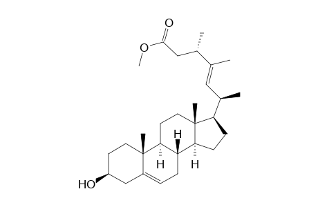 27-Norergosta-5,22-dien-26-oic acid, 3-hydroxy-23-methyl-, methyl ester, (3.beta.,22E,24S)-
