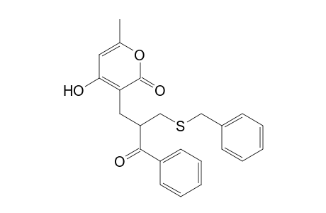 3-[2-Benzoyl-3-benzylmercaptopropyl]-4-hydroxy-6-methylpyran-2-one