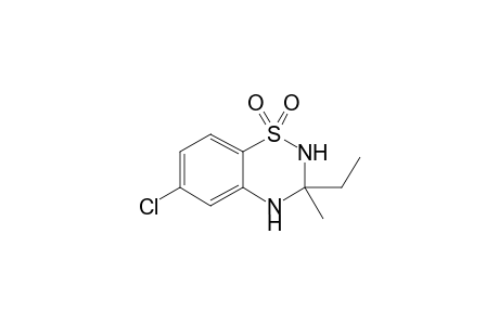 6-Chloro-3,4-dihydro-3-ethyl-3-methyl-(2H)-1,2,4-benzothiadiazine-1,1-dioxide