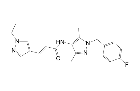 (2E)-3-(1-ethyl-1H-pyrazol-4-yl)-N-[1-(4-fluorobenzyl)-3,5-dimethyl-1H-pyrazol-4-yl]-2-propenamide