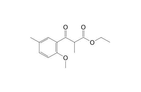 2-(5-methyl-o-anisoyl)propionic acid, ethyl ester