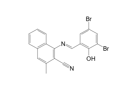 1-[(3,5-DIBROMOSALICYLIDENE)AMINO]-3-METHYL-2-NAPHTHONITRILE