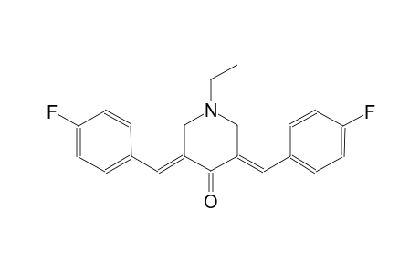 4-piperidinone, 1-ethyl-3,5-bis[(4-fluorophenyl)methylene]-, (3E,5E)-