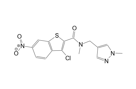 3-chloro-N-methyl-N-[(1-methyl-1H-pyrazol-4-yl)methyl]-6-nitro-1-benzothiophene-2-carboxamide