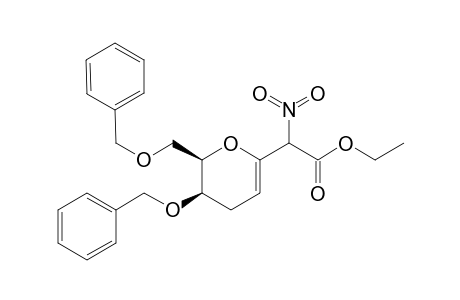 Ethyl 2-(4,6-Di-O-benzyl-2,3-dideoxy-.alpha.-D-erythro-hex-2-enopyranosyl)(2R,S)-nitroacetate