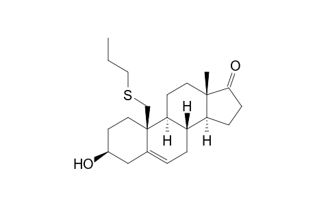 Androst-5-en-17-one, 3-hydroxy-19-(propylthio)-, (3.beta.)-