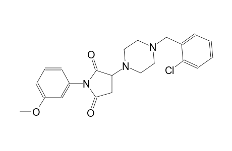 3-[4-(2-chlorobenzyl)-1-piperazinyl]-1-(3-methoxyphenyl)-2,5-pyrrolidinedione