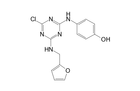 4-((4-Chloro-6-[(2-furylmethyl)amino]-1,3,5-triazin-2-yl)amino)phenol