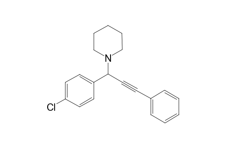 1-(1-(4-chlorophenyl)-3-phenylprop-2-yn-1-yl)piperidine