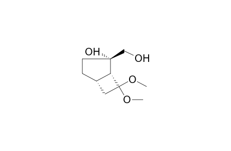 (+/-)-2ALPHA-HEDROXY-2BETA-HYDROXYMETHYL-7,7-DIMETHOXYBICYCLO[3.2.0]HEPTANE